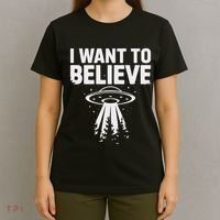 I Want Believe Ufo Alien Spaceship Extraterrestrial T-Shirt thumb 4