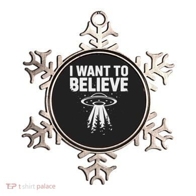 I Want Believe Ufo Alien Spaceship Extraterrestrial Ornament