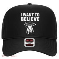 I Want Believe Ufo Alien Spaceship Extraterrestrial Hat thumb 0