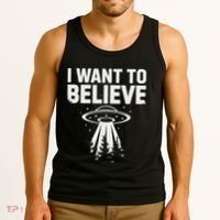 I Want Believe Ufo Alien Spaceship Extraterrestrial Tank Top thumb 3