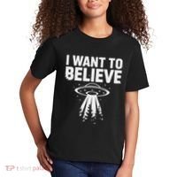 I Want Believe Ufo Alien Spaceship Extraterrestrial Kids T-Shirt thumb 2