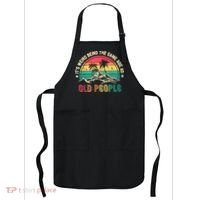 It's Weird Being The Same Age As Old People Sarcastic Retro Apron thumb 0