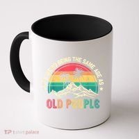 It's Weird Being The Same Age As Old People Sarcastic Retro Coffee Mug thumb 0