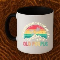 It's Weird Being The Same Age As Old People Sarcastic Retro Coffee Mug thumb 2