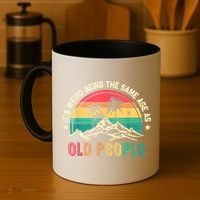 It's Weird Being The Same Age As Old People Sarcastic Retro Coffee Mug thumb 4