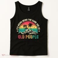 It's Weird Being The Same Age As Old People Sarcastic Retro Tank Top thumb 2
