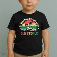 It's Weird Being The Same Age As Old People Sarcastic Retro Toddler T-Shirt thumb 2