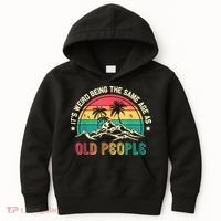 It's Weird Being The Same Age As Old People Sarcastic Retro Kids Hoodie thumb 0