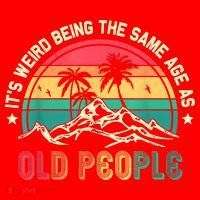 It's Weird Being The Same Age As Old People Sarcastic Retro Santa Hat thumb 1