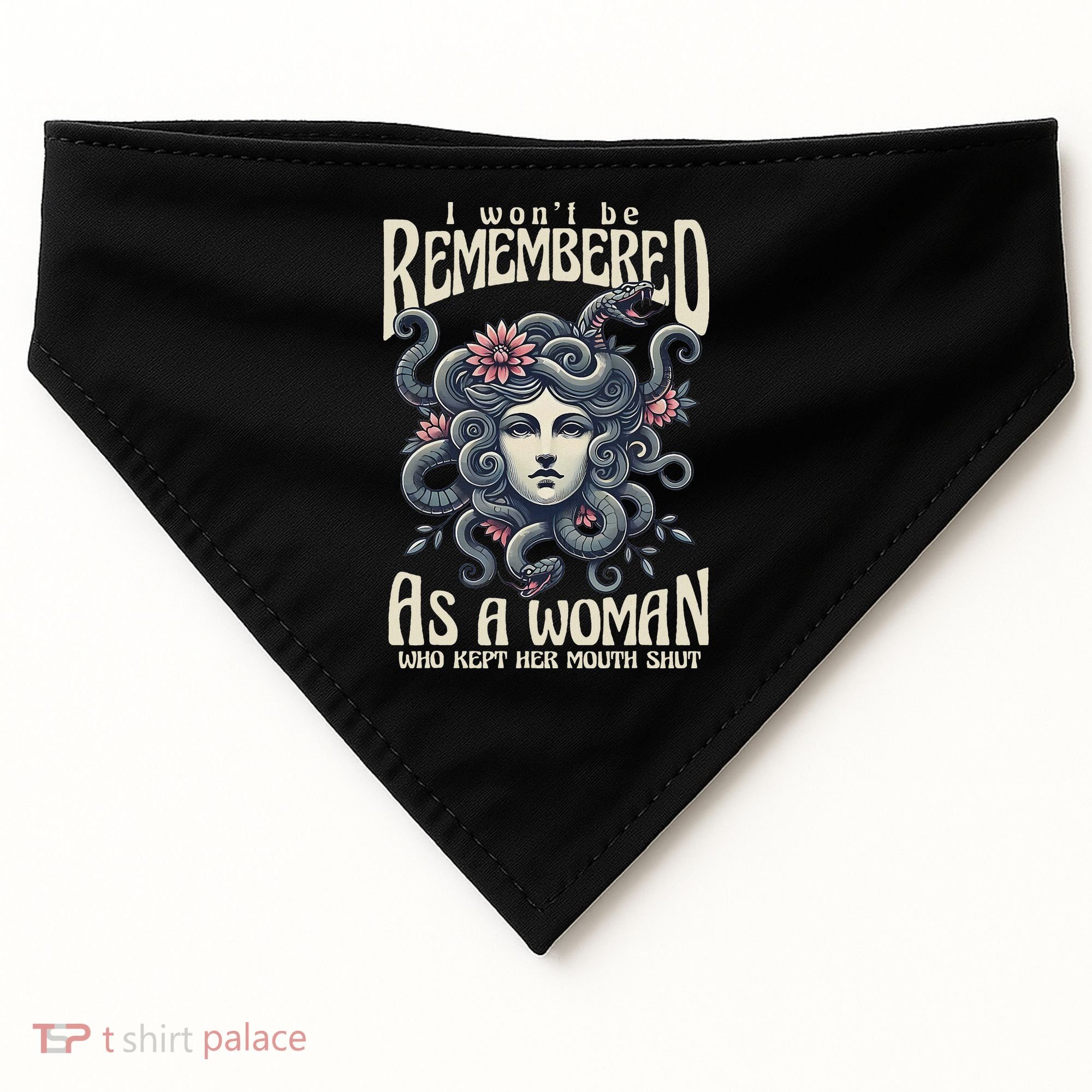 I WonT Be Remembered As A Woman Who Kept Her Mouth Shut USA-Made Doggie Bandana