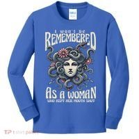 I WonT Be Remembered As A Woman Who Kept Her Mouth Shut Kids Long Sleeve Shirt thumb 0