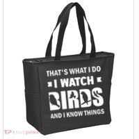 I Watch Birds And I Know Things Pet Bird Tote Bag thumb 2