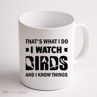I Watch Birds And I Know Things Pet Bird Coffee Mug thumb 1