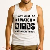 I Watch Birds And I Know Things Pet Bird Tank Top thumb 3