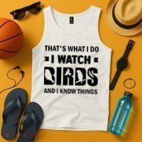 I Watch Birds And I Know Things Pet Bird Tank Top thumb 4