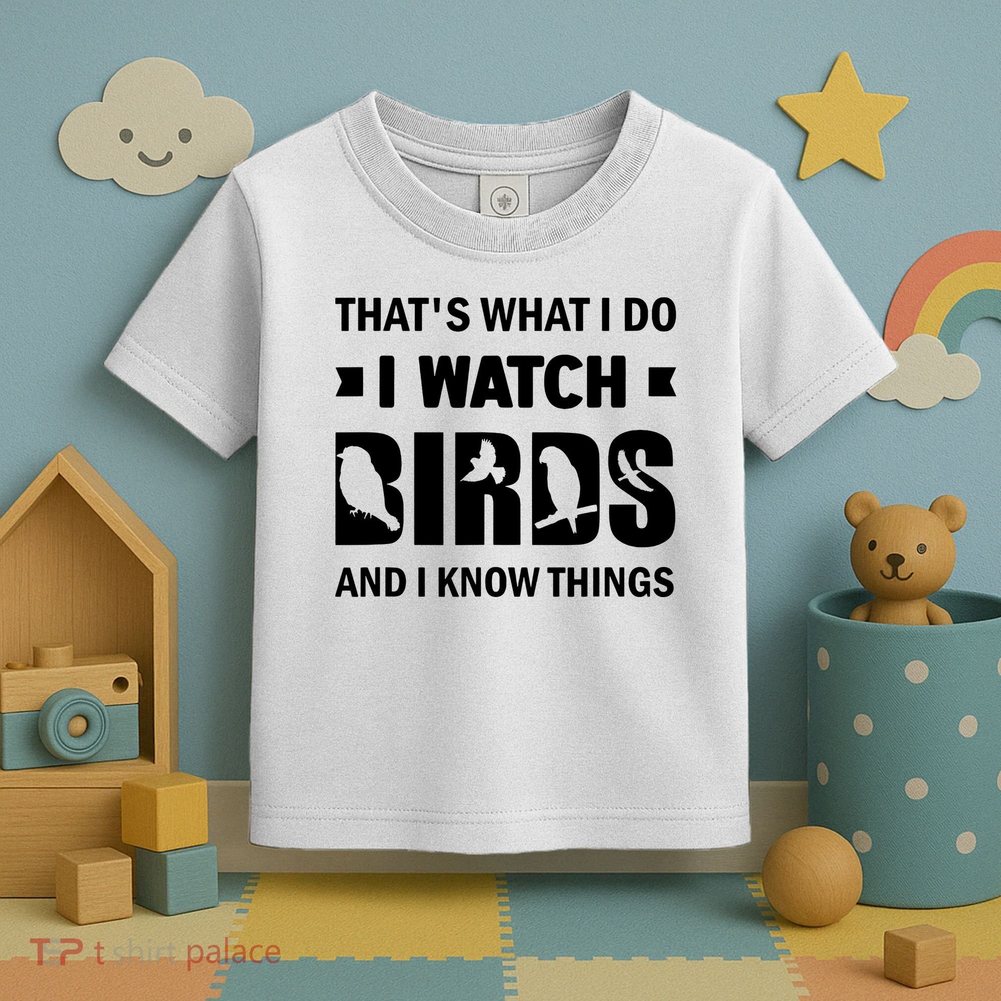 I Watch Birds And I Know Things Pet Bird Toddler T-Shirt