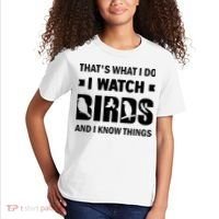 I Watch Birds And I Know Things Pet Bird Kids T-Shirt thumb 2
