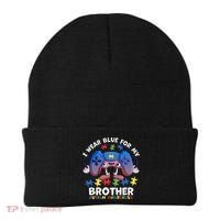 I Wear Blue For My Brother Autism Awareness Video Game Beanie thumb 0