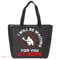 I Will Be Waiting For You At Home Baseball Softball Catcher Tote Bag thumb 0