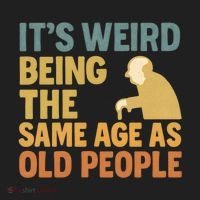 It's Weird Being the Same Age as Old People Golf Towel thumb 3