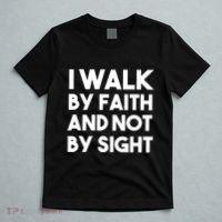 I Walk By Faith And Not By Sight Christian Jesus T-Shirt thumb 5