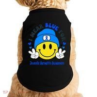 I Wear Blue For Juvenile Arthritis Awareness Funny Gift Doggie Tank thumb 0