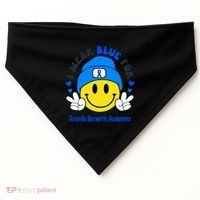 I Wear Blue For Juvenile Arthritis Awareness Funny Gift USA-Made Doggie Bandana thumb 0