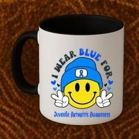 I Wear Blue For Juvenile Arthritis Awareness Funny Gift Coffee Mug thumb 2