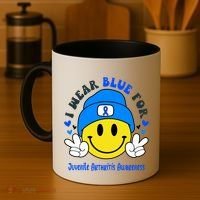 I Wear Blue For Juvenile Arthritis Awareness Funny Gift Coffee Mug thumb 4