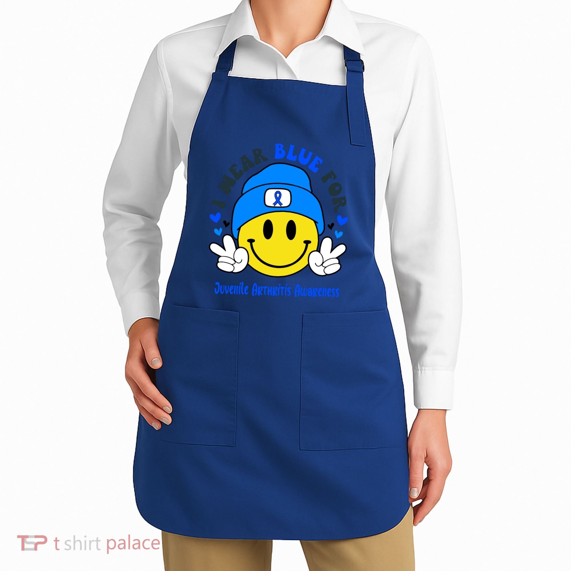 I Wear Blue For Juvenile Arthritis Awareness Funny Gift Apron