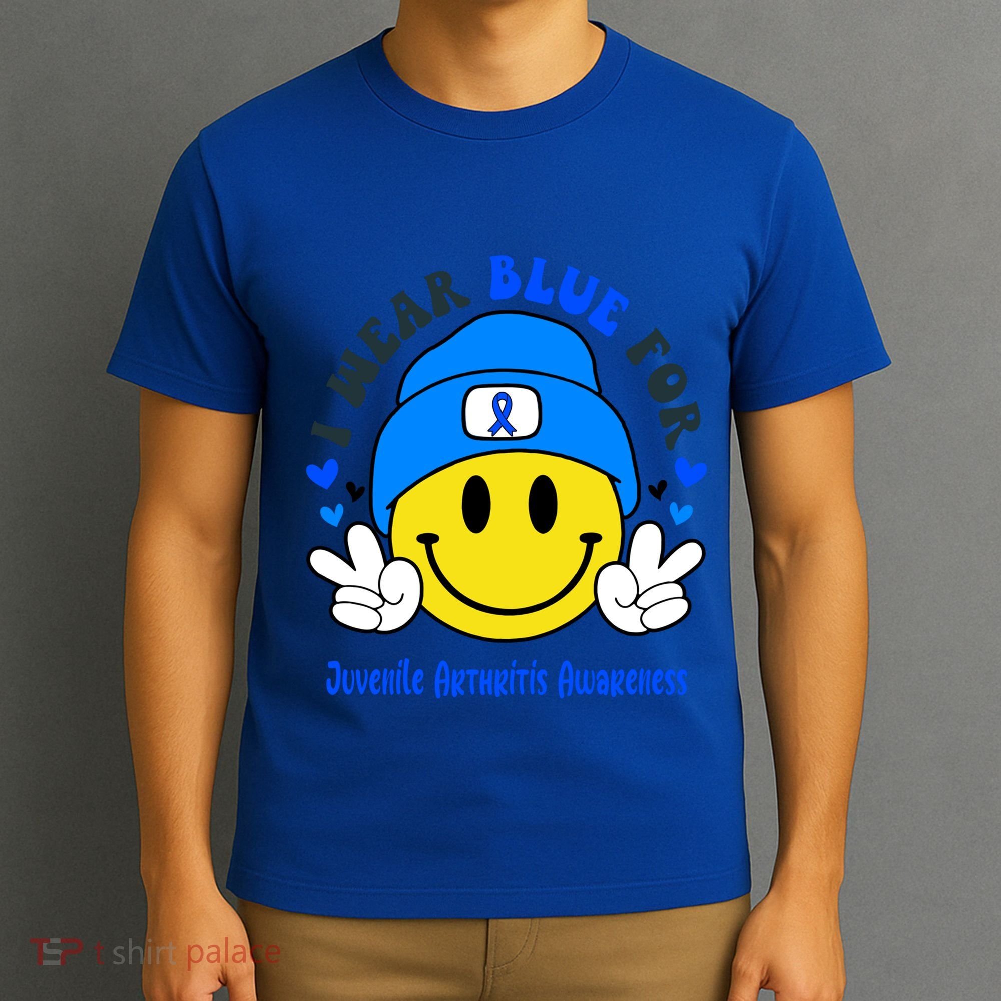I Wear Blue For Juvenile Arthritis Awareness Funny Gift T-Shirt