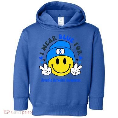 I Wear Blue For Juvenile Arthritis Awareness Funny Gift Toddler Hoodie