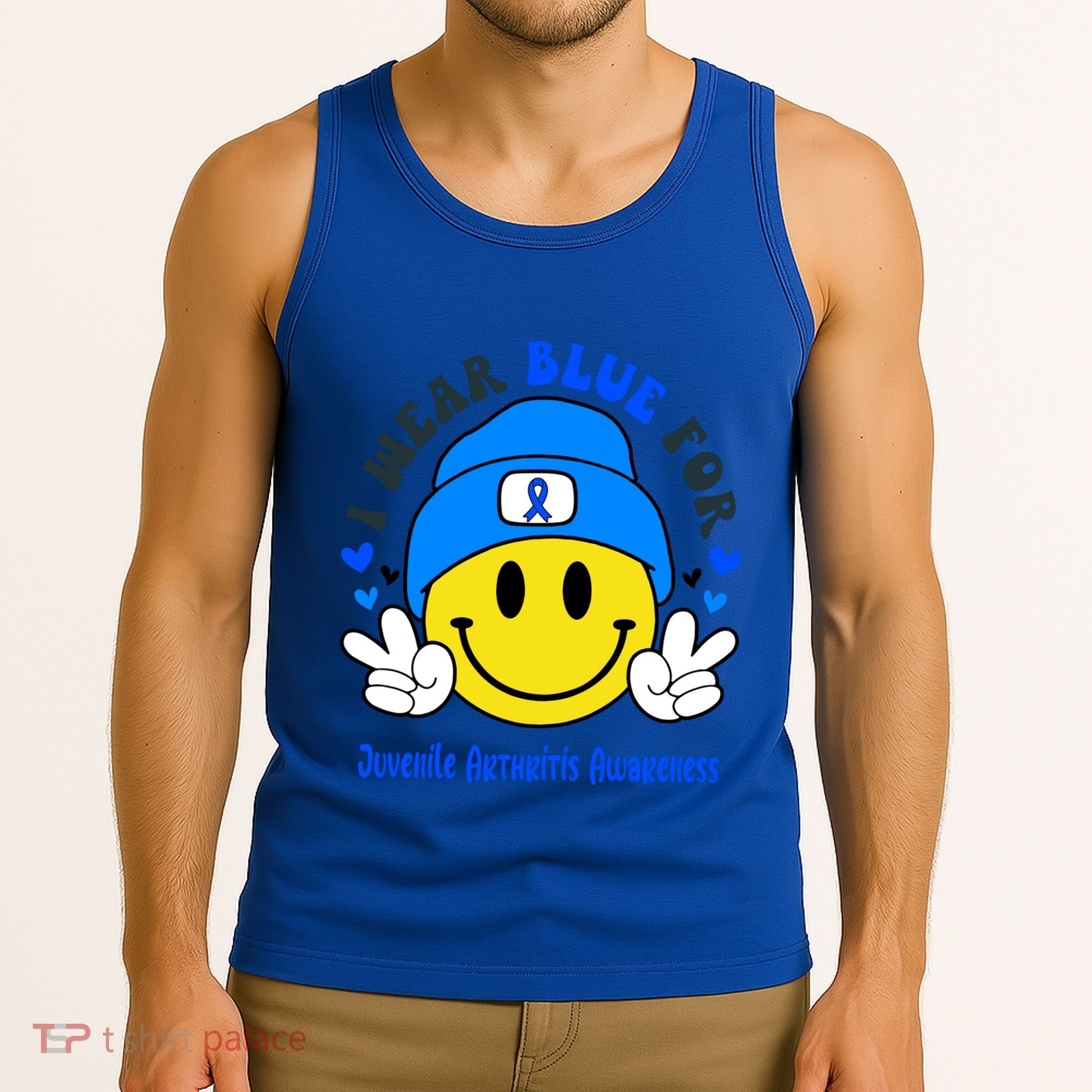I Wear Blue For Juvenile Arthritis Awareness Funny Gift Tank Top