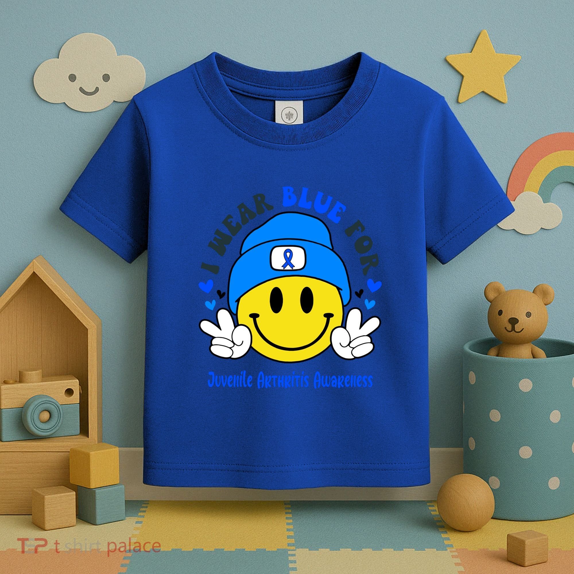 I Wear Blue For Juvenile Arthritis Awareness Funny Gift Toddler T-Shirt