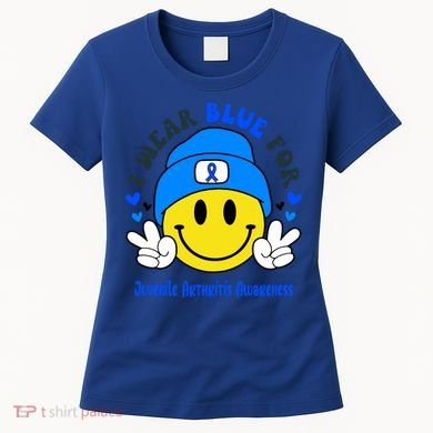 I Wear Blue For Juvenile Arthritis Awareness Funny Gift Women's T-Shirt