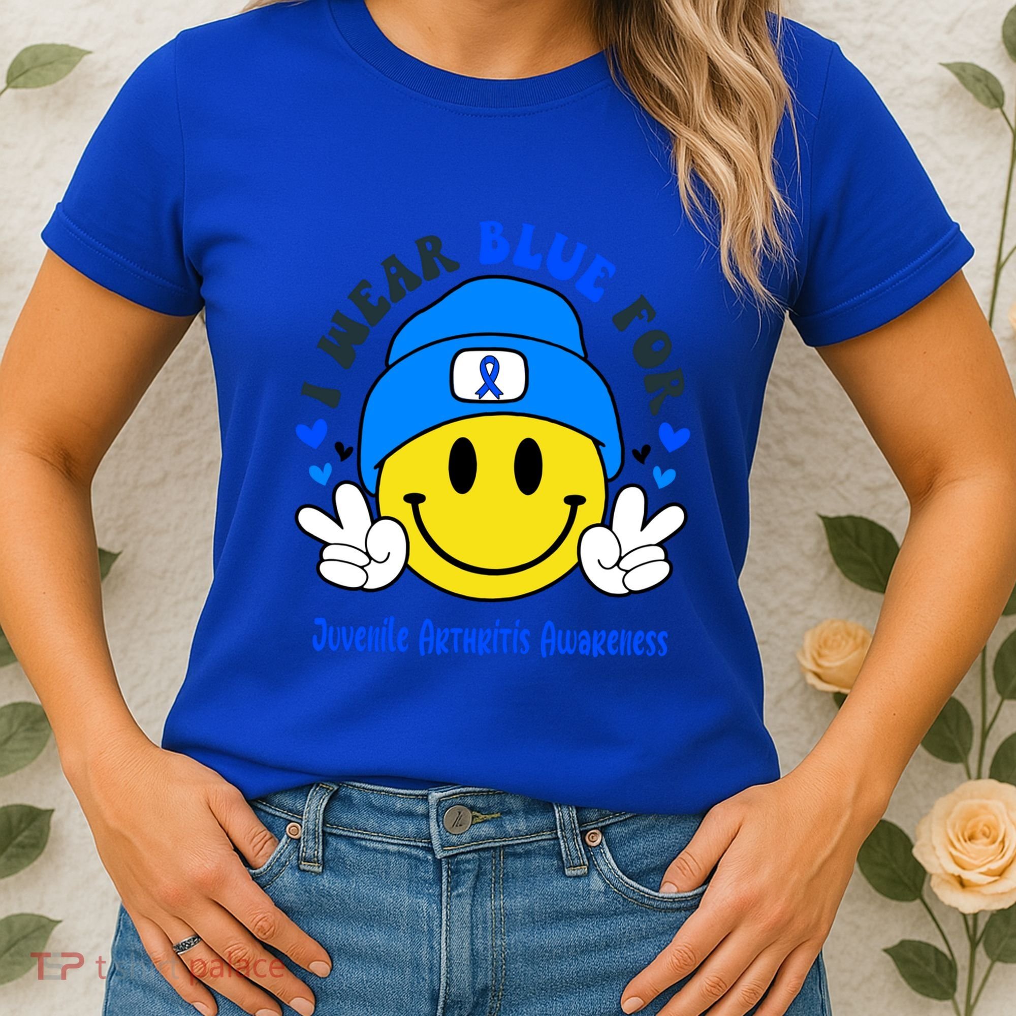 I Wear Blue For Juvenile Arthritis Awareness Funny Gift Women's T-Shirt