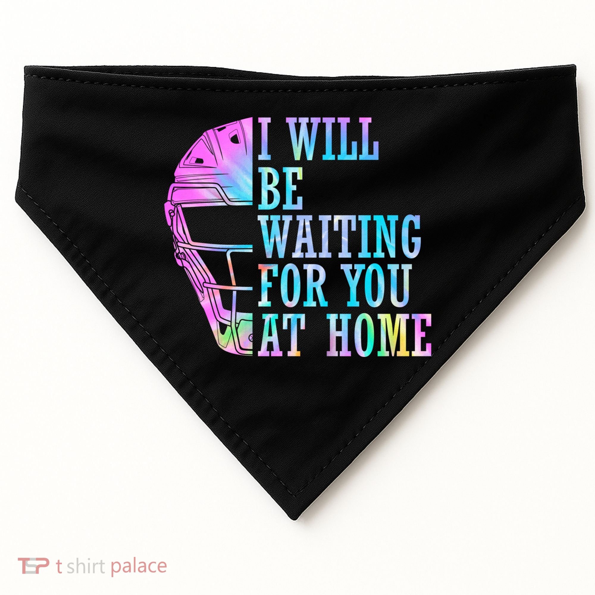 I Will Be Waiting For You At Home Softball Catcher Gift USA-Made Doggie Bandana