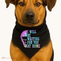 I Will Be Waiting For You At Home Softball Catcher Gift USA-Made Doggie Bandana thumb 1