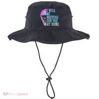 I Will Be Waiting For You At Home Softball Catcher Gift Bucket Hat thumb 0