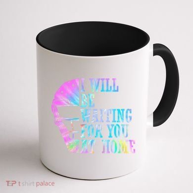 I Will Be Waiting For You At Home Softball Catcher Gift Coffee Mug back