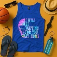 I Will Be Waiting For You At Home Softball Catcher Gift Tank Top thumb 4