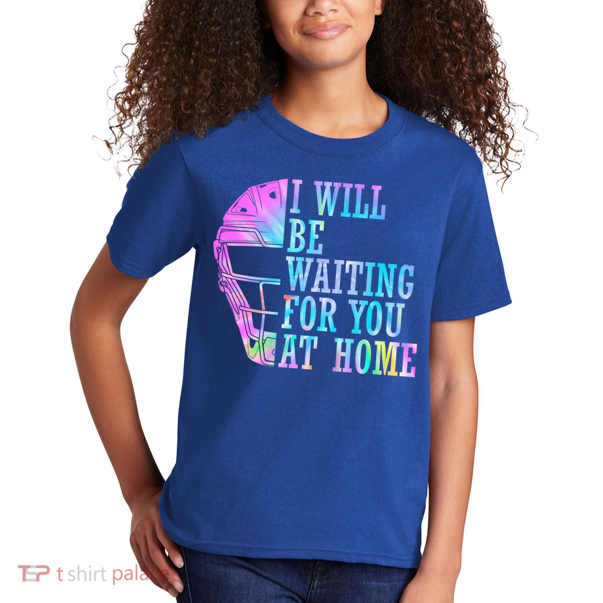 I Will Be Waiting For You At Home Softball Catcher Gift Kids T-Shirt