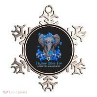 I Wear Blue For Diabetes Awareness Elephant Warrior Ornament thumb 0