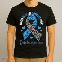 I Wear Blue For Someone I Love Type 1 Diabetes Awareness Day T-Shirt thumb 3