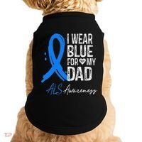 I Wear Blue For My Dad Als Awareness Doggie Tank thumb 0