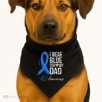 I Wear Blue For My Dad Als Awareness USA-Made Doggie Bandana thumb 1