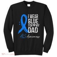 I Wear Blue For My Dad Als Awareness Sweatshirt thumb 0