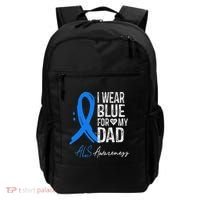I Wear Blue For My Dad Als Awareness Backpack thumb 0