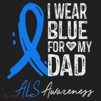 I Wear Blue For My Dad Als Awareness Beanie thumb 2
