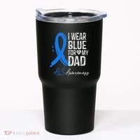 I Wear Blue For My Dad Als Awareness Tumbler thumb 0